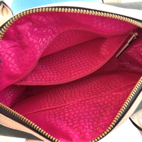 Kate Spade Kaiya Alice Black and White Leather Satchel Bag - Picture 9 of 13